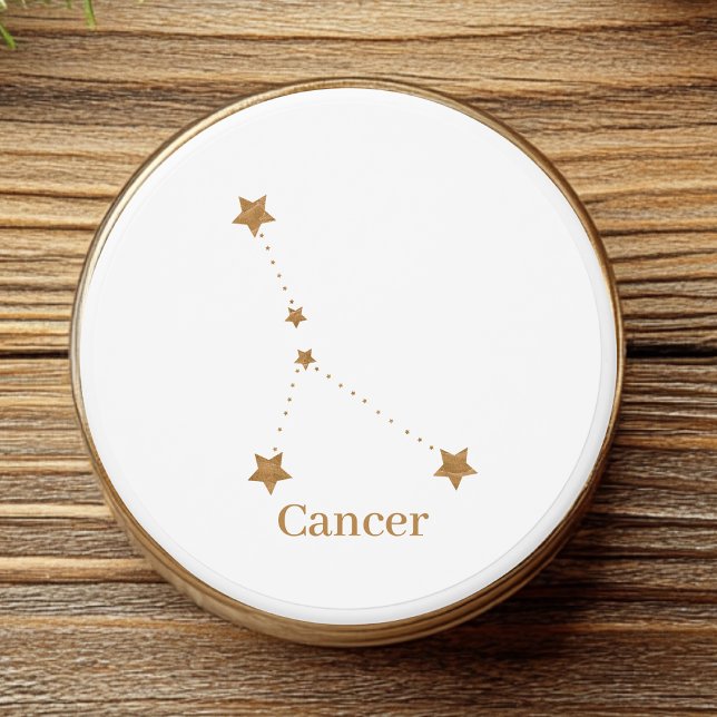 Modern Zodiac Sign Gold Cancer | Element Water  Mini Candle Favors (Creator Uploaded)