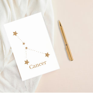 Modern Zodiac Sign Gold Cancer   Element Water Post-it Notes
