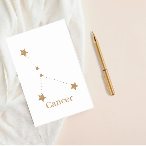 Modern Zodiac Sign Gold Cancer  Element Water Post_it Notes