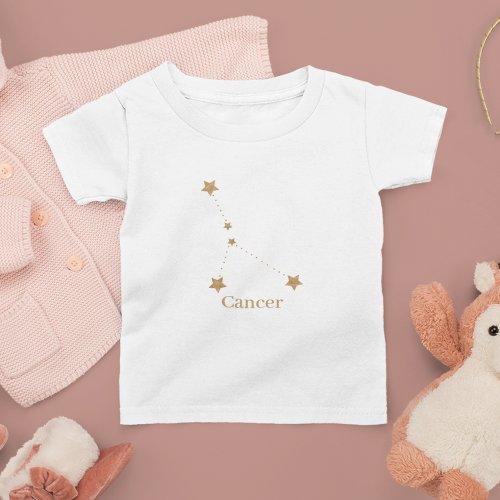 Modern Zodiac Sign Gold Cancer  Element Water Toddler T_shirt