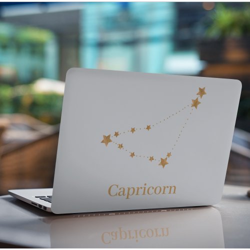 Modern Zodiac Sign Gold Capricorn  Element Earth HP Laptop Skin