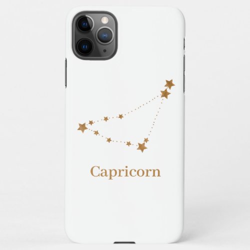 Modern Zodiac Sign Gold Capricorn  Element Earth iPhone 11Pro Max Case