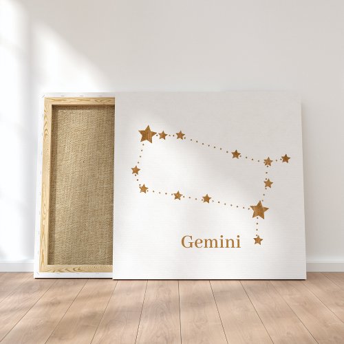 Modern Zodiac Sign Gold Gemini  Element Air 