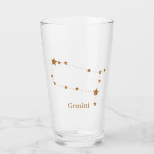 Modern Zodiac Sign Gold Gemini   Element Air  Glass