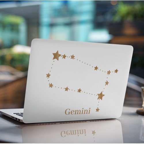Modern Zodiac Sign Gold Gemini  Element Air  HP Laptop Skin