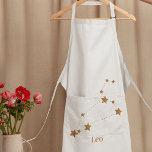 Modern Zodiac Sign Gold Leo | Element Fire Apron<br><div class="desc">Modern Zodiac Sign Gold Leo | Element Fire</div>