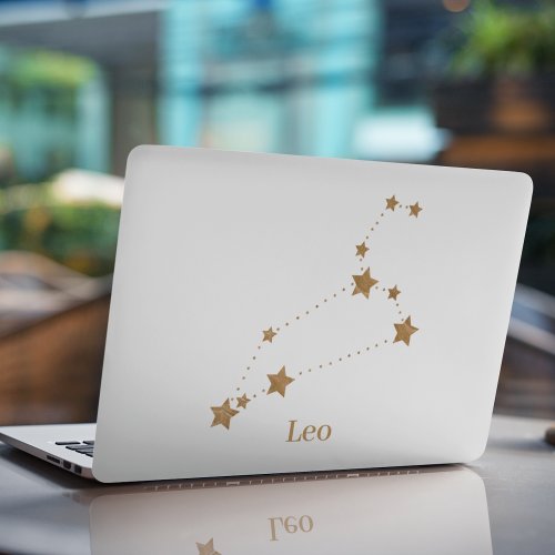 Modern Zodiac Sign Gold Leo  Element Fire HP Laptop Skin