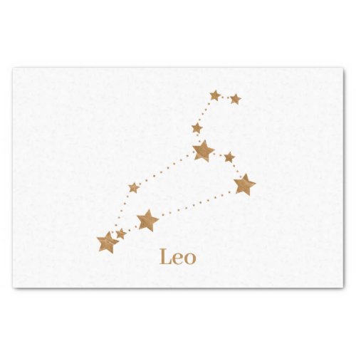 Modern Zodiac Sign Gold Leo  Element Fire Tissue Paper
