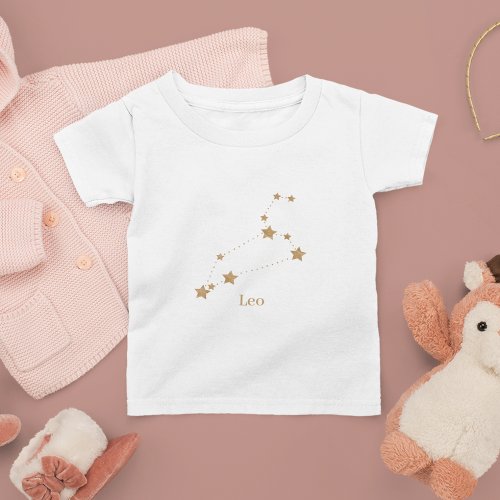 Modern Zodiac Sign Gold Leo  Element Fire Toddler T_shirt