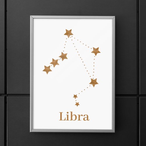 Modern Zodiac Sign Gold Libra  Element Air