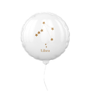 Modern Zodiac Sign Gold Libra   Element Air Balloon