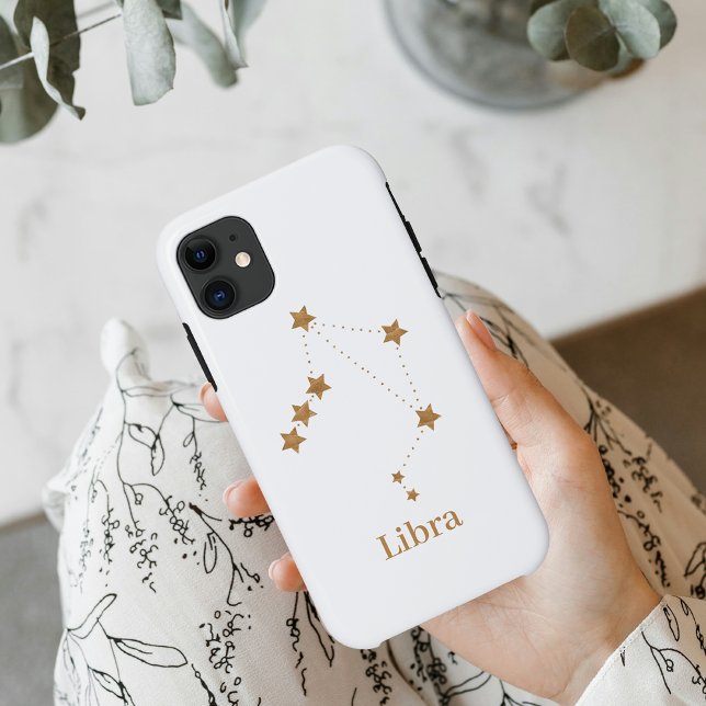 Modern Zodiac Sign Gold Libra | Element Air Case-Mate iPhone Case (Creator Uploaded)