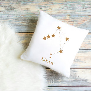 Modern Zodiac Sign Gold Libra   Element Air Outdoor Pillow