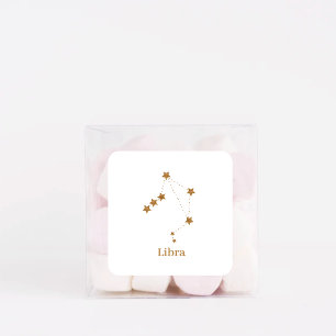 Modern Zodiac Sign Gold Libra Element Air Square Sticker