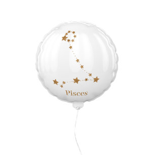 Modern Zodiac Sign Gold Pisces Element Water Balloon