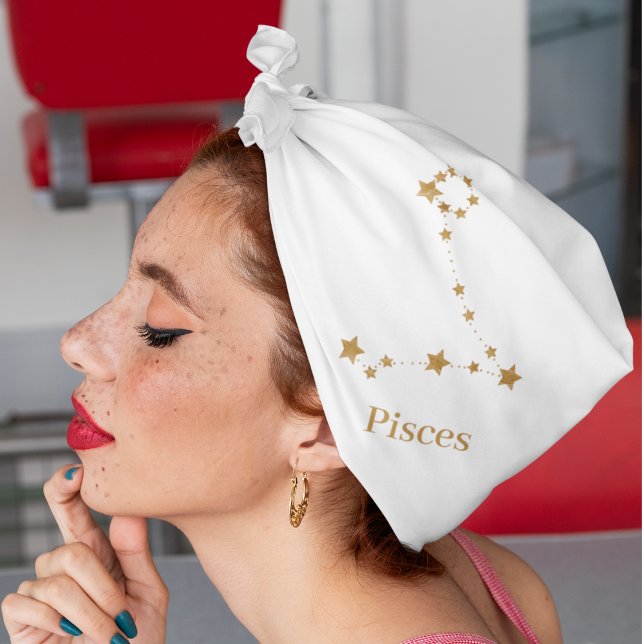 Modern Zodiac Sign Gold Pisces | Element Water Bandana (Creator Uploaded)