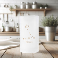 Modern Zodiac Sign Gold Pisces | Element Water