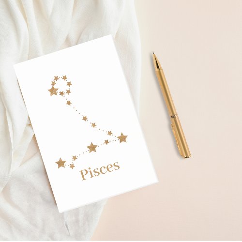 Modern Zodiac Sign Gold Pisces  Element Water Post_it Notes
