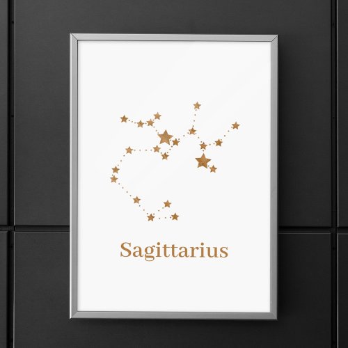 Modern Zodiac Sign Gold Sagittarius Element  Fire