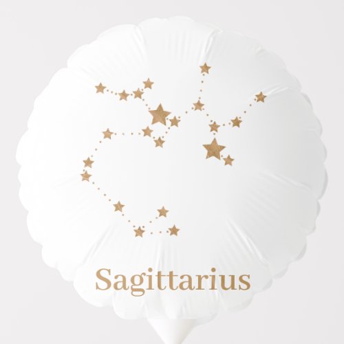 Modern Zodiac Sign Gold Sagittarius Element  Fire Balloon