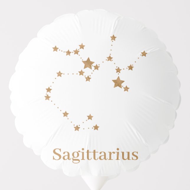 Modern Zodiac Sign Gold Sagittarius| Element  Fire Balloon (Front)