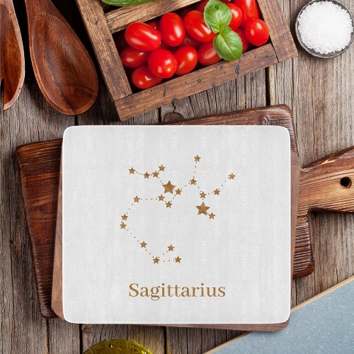 Modern Zodiac Sign Gold Sagittarius Element  Fire Cutting Board