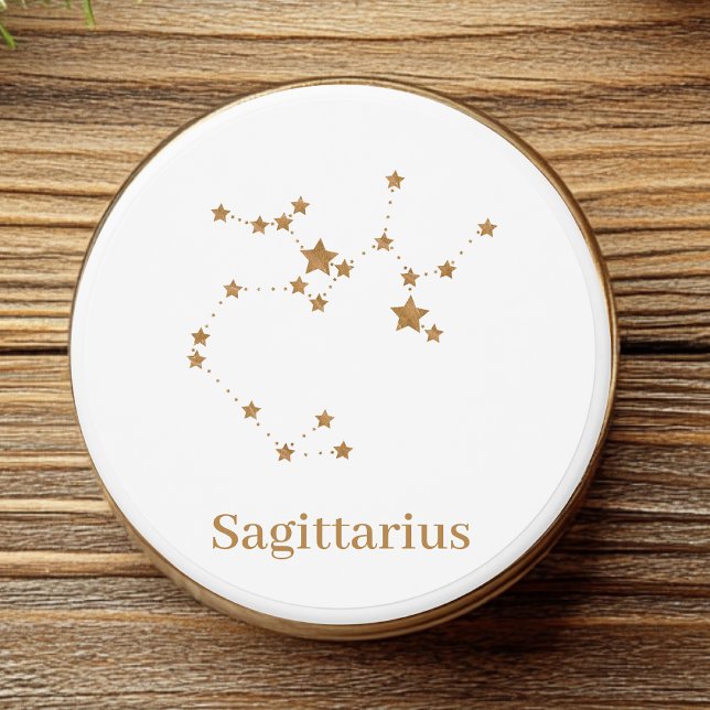 Modern Zodiac Sign Gold Sagittarius | Element Fire Mini Candle Favors (Creator Uploaded)