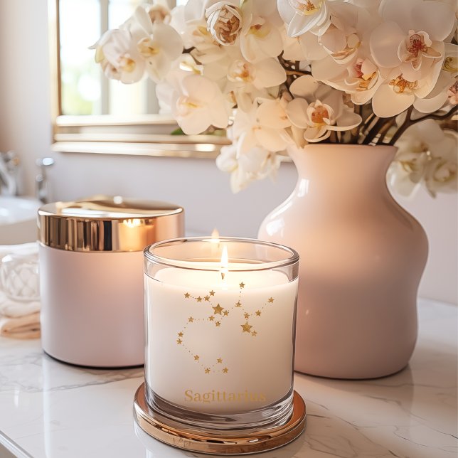 Modern Zodiac Sign Gold Sagittarius| Element Fire Scented Candle (Creator Uploaded)
