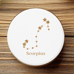 Modern Zodiac Sign Gold Scorpius Candle Element Mini Candle Favors