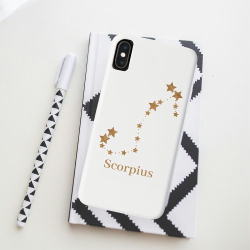 Modern Zodiac Sign Gold Scorpius  Element Water  iPhone XS Max Case