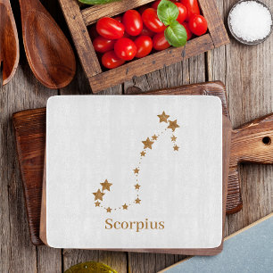 Modern Zodiac Sign Gold Scorpius Element Water Cutting Board