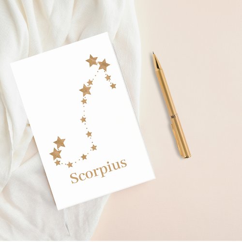 Modern Zodiac Sign Gold Scorpius  Element Water  Post_it Notes