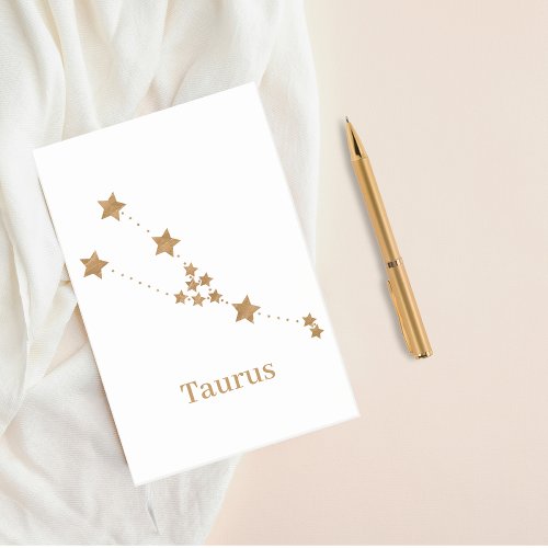 Modern Zodiac Sign Gold Taurus  Element Earth Post_it Notes