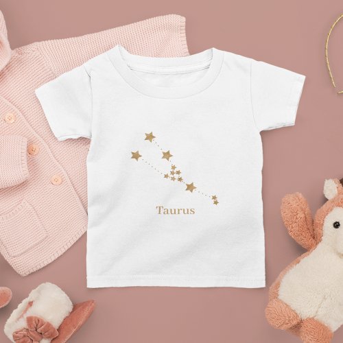 Modern Zodiac Sign Gold Taurus  Element Earth Toddler T_shirt