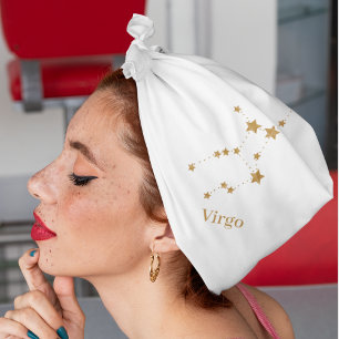 Modern Zodiac Sign Gold Virgo   Element Earth Bandana