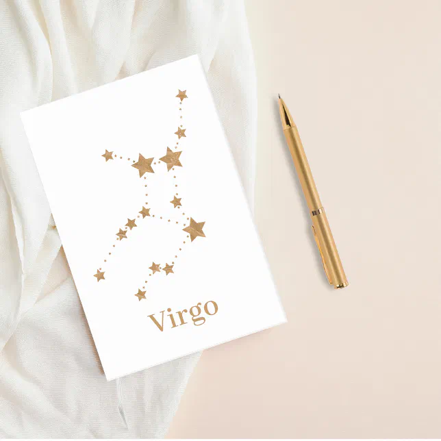 Modern Zodiac Sign Gold Virgo | Element Earth Post-it Notes