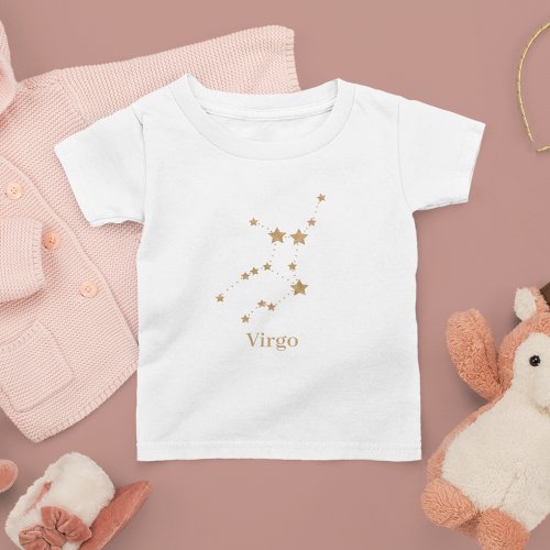 Modern Zodiac Sign Gold Virgo  Element Earth Toddler T_shirt