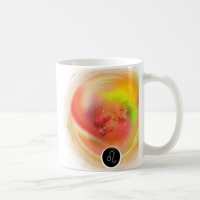 Modern Zodiac Sign Leo Quote | Element Fire Coffee Mug (Right)