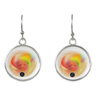 Modern Zodiac Sign Leo Quote Element Fire Earrings