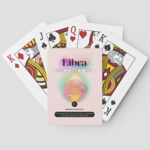 Modern Zodiac Sign Libra Quote Air Element Poker Cards