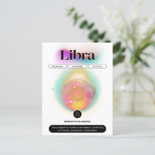 Modern Zodiac Sign Libra Quote Air Element Postcard