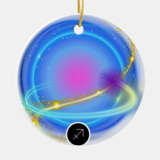 Modern Zodiac Sign Sagittarius Quote Element Fire Ceramic Ornament