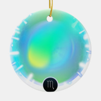 Modern Zodiac Sign Scorpio Quote Water Element Ceramic Ornament