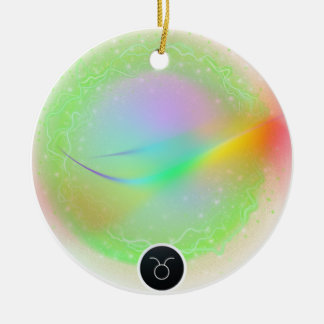 Modern Zodiac Sign Taurus Quote Earth Element Ceramic Ornament