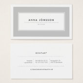 Moderna Grå Visitkort (Front & Back)