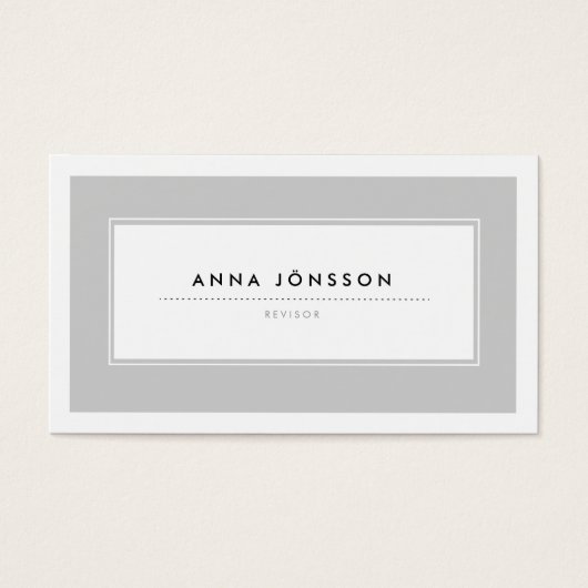 Moderna Grå Visitkort (Front)