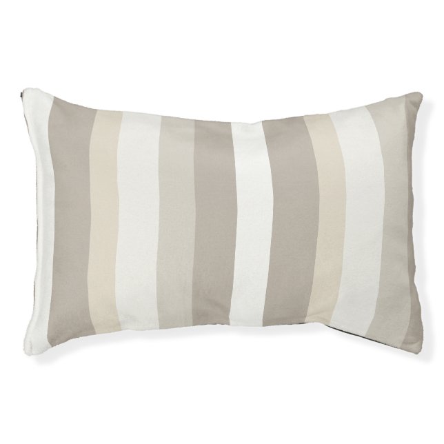 Moderna Linear | Alabaster & Bone Custom Pet Bed (Front)