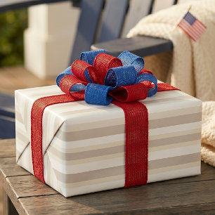 Moderna Linear Alabaster & Bone Set of Wrapping Paper Sheets