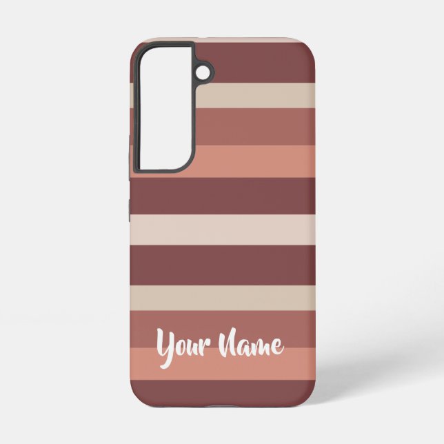 Moderna Linear | Antique Rose & Copper Custom Samsung Galaxy Case (Back)