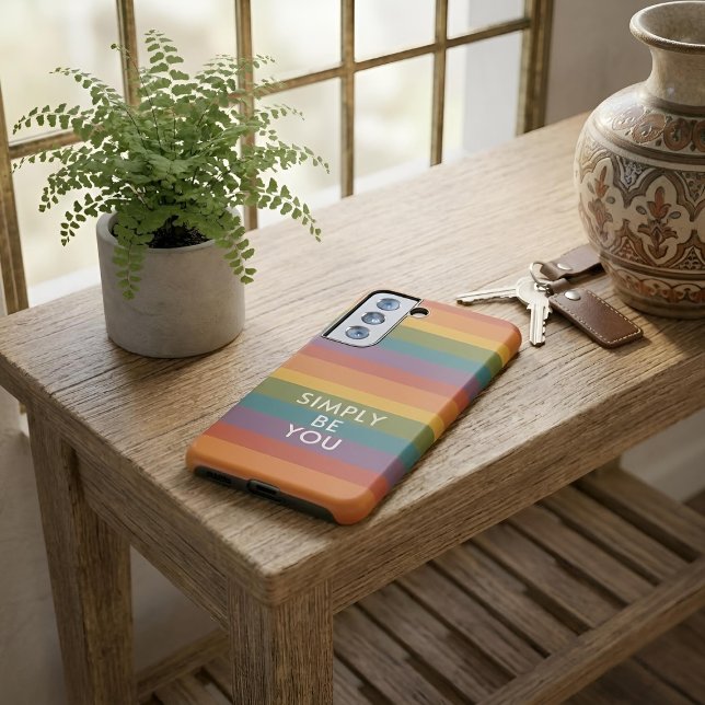Moderna Linear | MCM Rainbow Be You Samsung Galaxy Case (Lifestyle Shot)